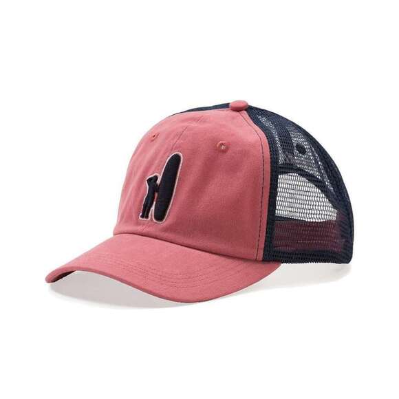 Johnnie-O Greco Trucker Snap Back Pink and Blue 3D Logo Print Hat - Picture 2 of 5